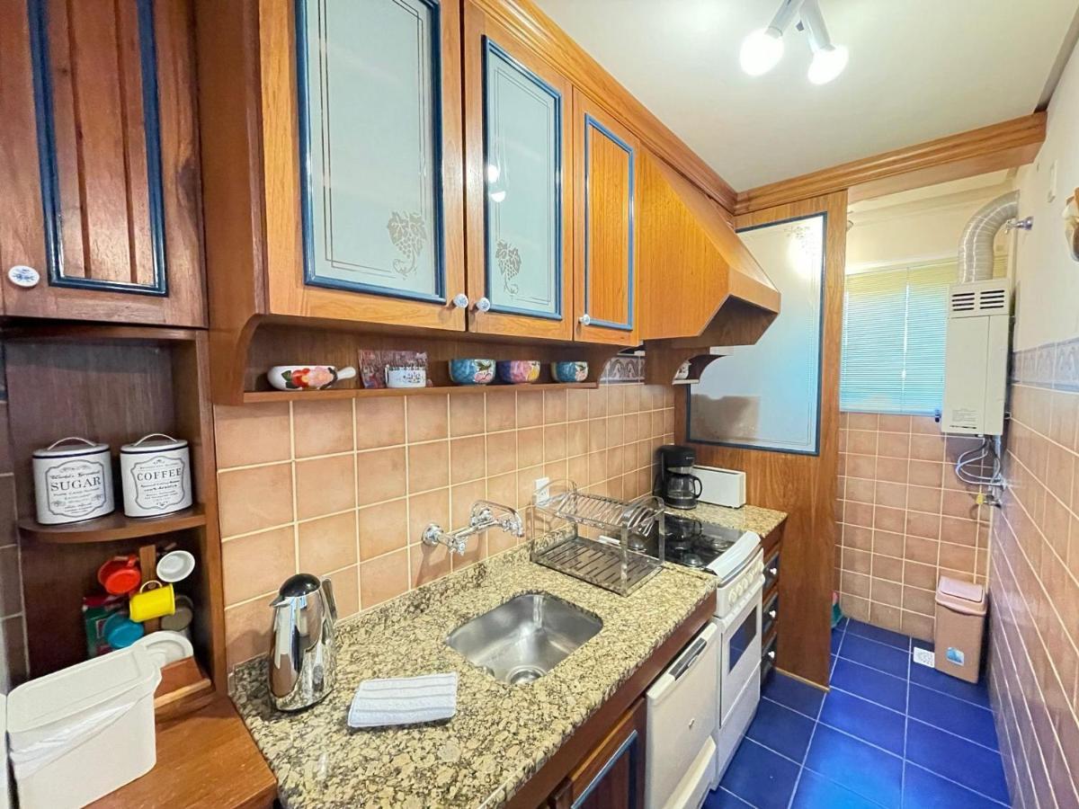 Apartamento Apartamento No Centro De Gramado 200 Metros Da Rua Coberta Exterior foto